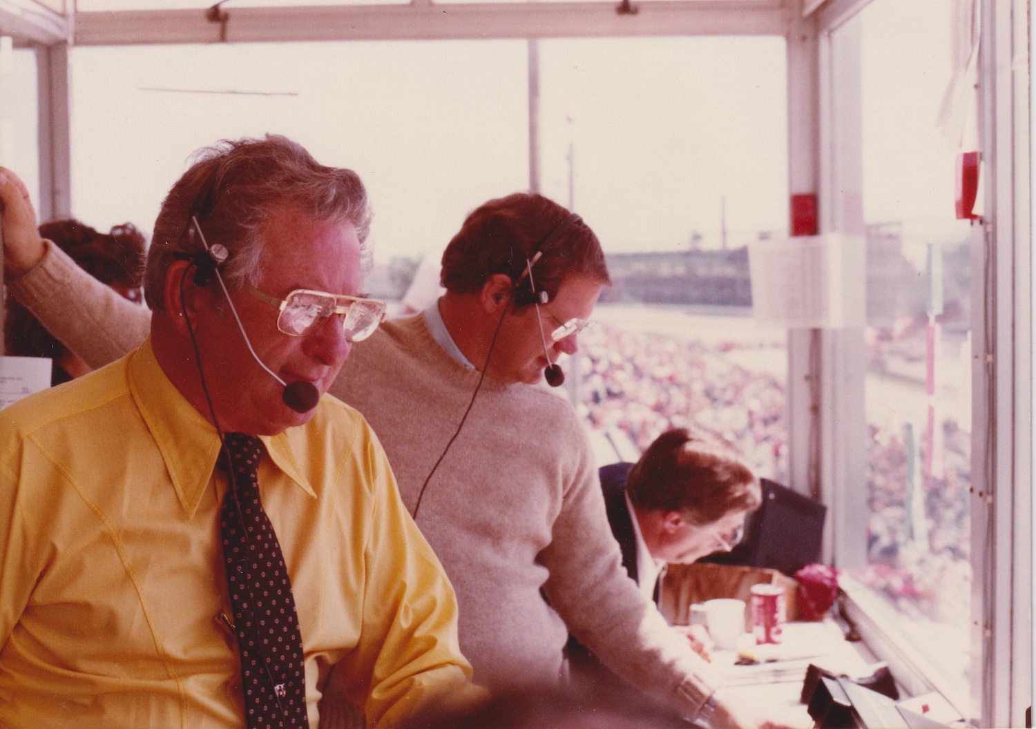 Paul Page in the Indy 500 Broadcast Booth