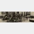 old photo of large diesel engine